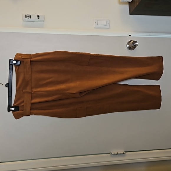 WHBM Ultra-Suede Paperbag Tapered Ankle Pant size 10 - Picture 7 of 7